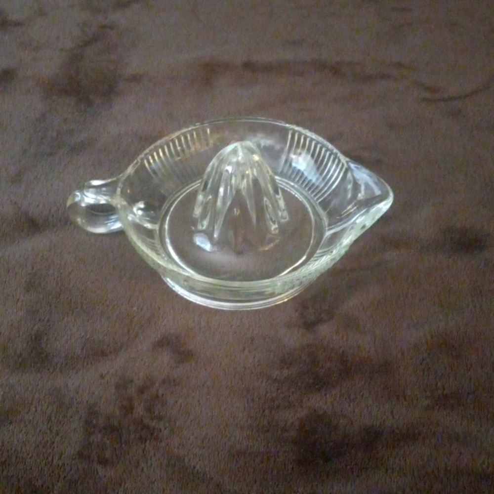 Vintage clear glass juicer